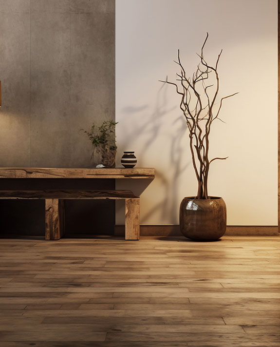 Modern Styled Small Entryway Hardwood Floors